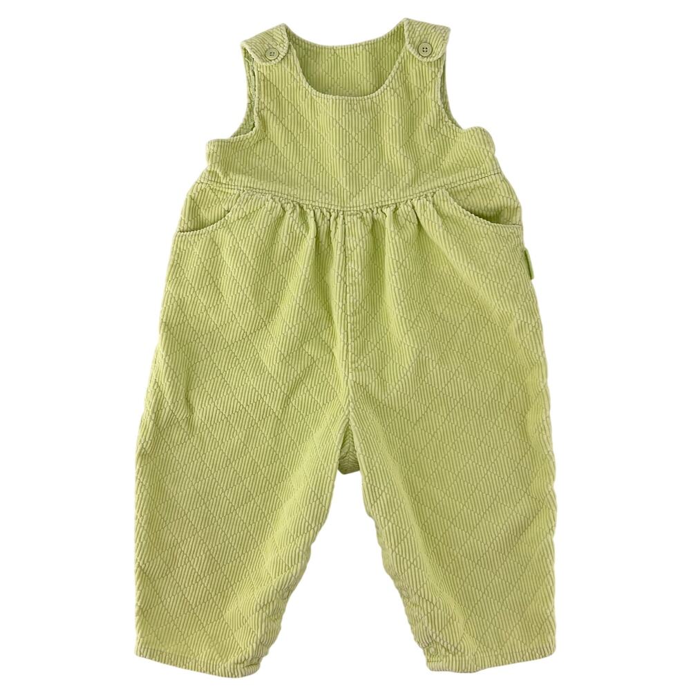Vintage Osh Kosh Baby B’Gosh Corduroy Overalls Pastel Light Green 90s 1990s